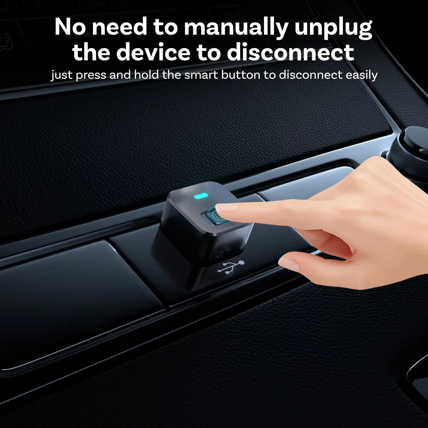Wireless Carplay Android Auto Adapter 2 in 1 USB AI Car Accessory