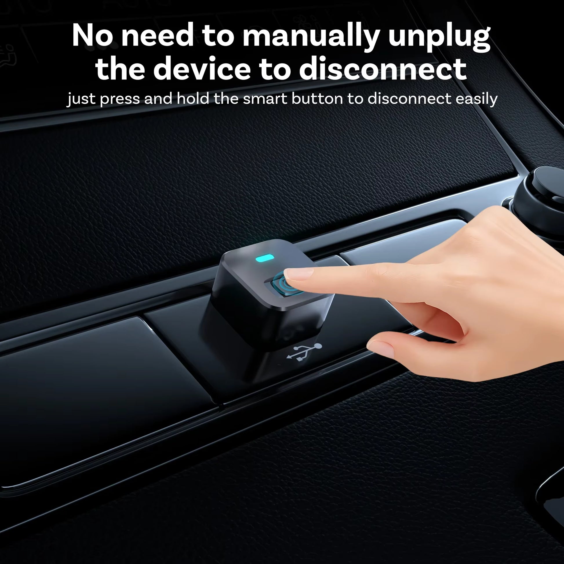Wireless Carplay Android Auto Adapter 2 in 1 USB AI Car Accessory