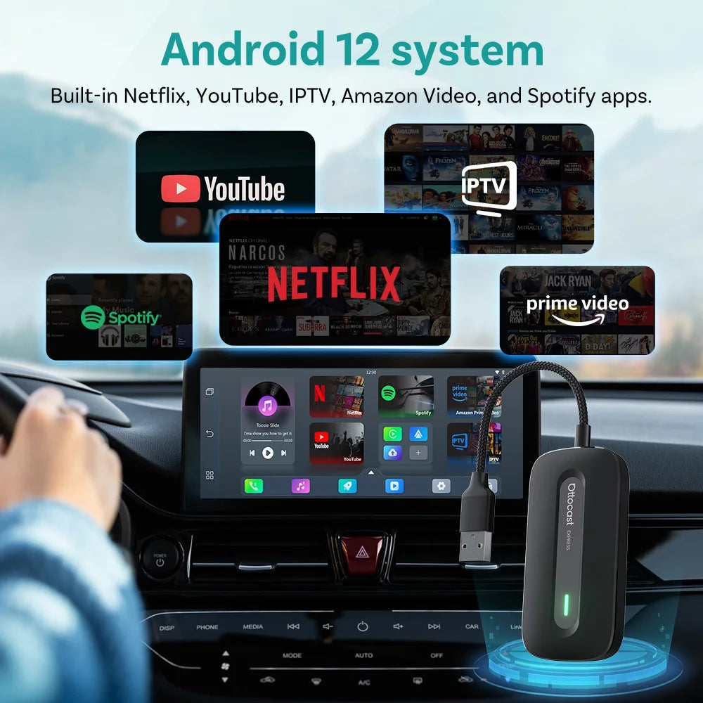 Smart CarPlay Box – Stream Netflix & YouTube in Your Car (Wireless Android Auto Adapter)