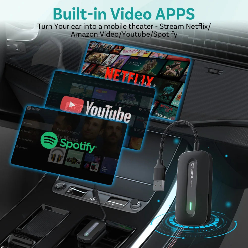 Smart CarPlay Box – Stream Netflix & YouTube in Your Car (Wireless Android Auto Adapter)